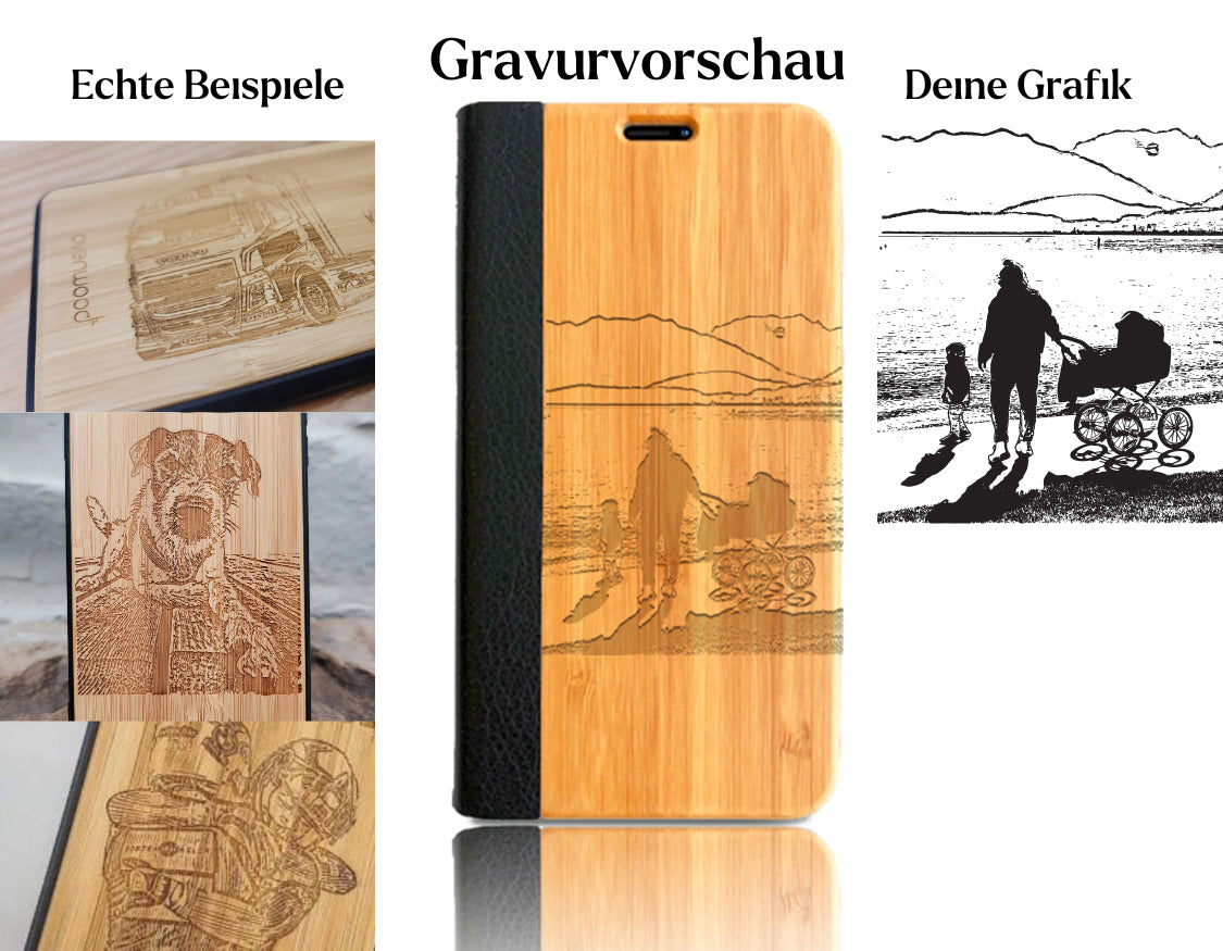INDIVIDUELL iPhone 15 Pro Max Bambus-Kunststoff